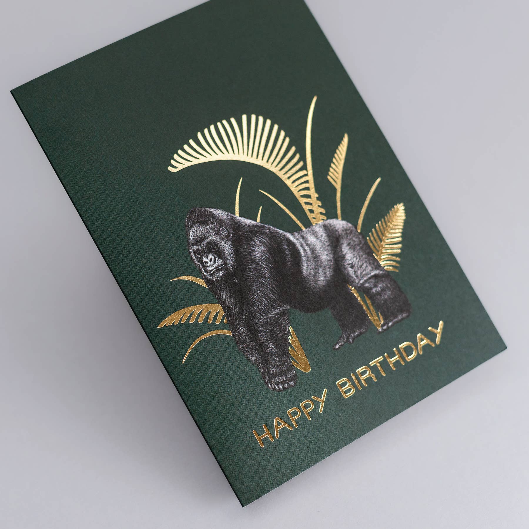 Wild Lines - Wholesale Birthday Card - Luxury Birthday Card - Gorilla // Gold Foil Animal Cards //Eco-friendly Cards // Wildlife Art Cards1