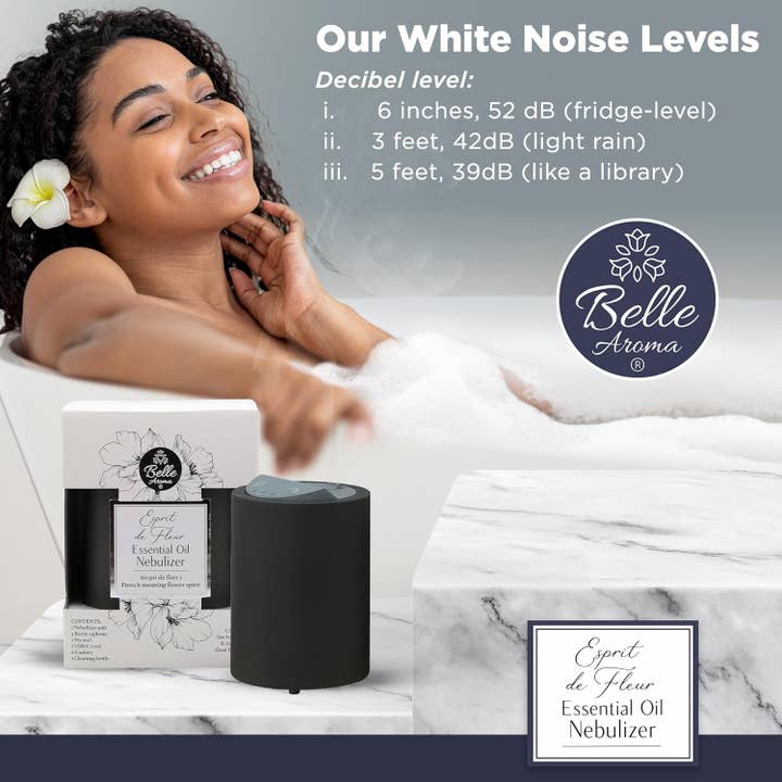 Belle Aroma® - Wholesale Electronic Diffuser - Esprit de Fleur Essential Oil Nebulizer - Dark Stone Finish