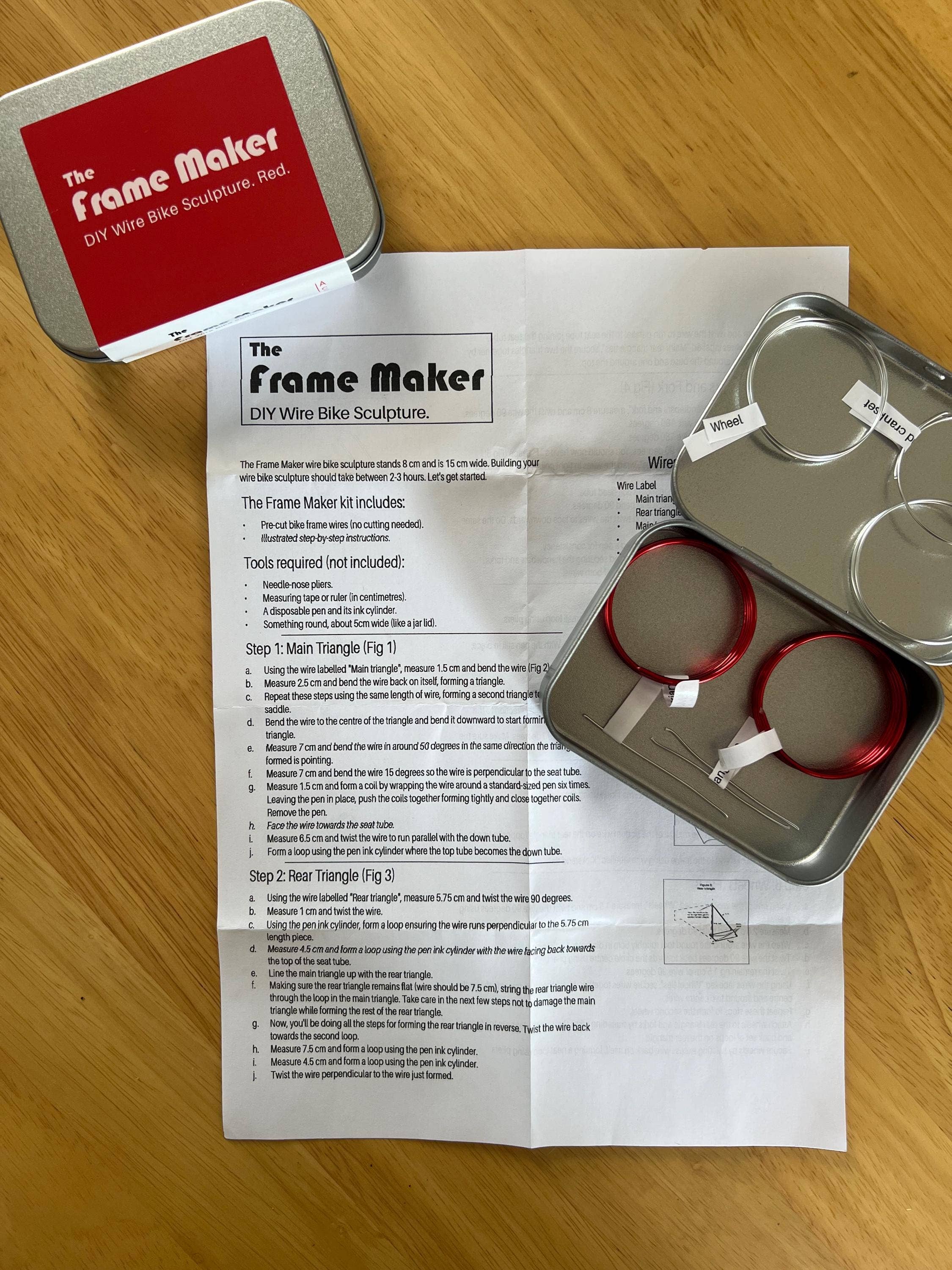 A Hobbyist's Presents – wholesale DIY craft kit – The Frame Maker – A Cycling Wire Sculpture Craft Kit4
