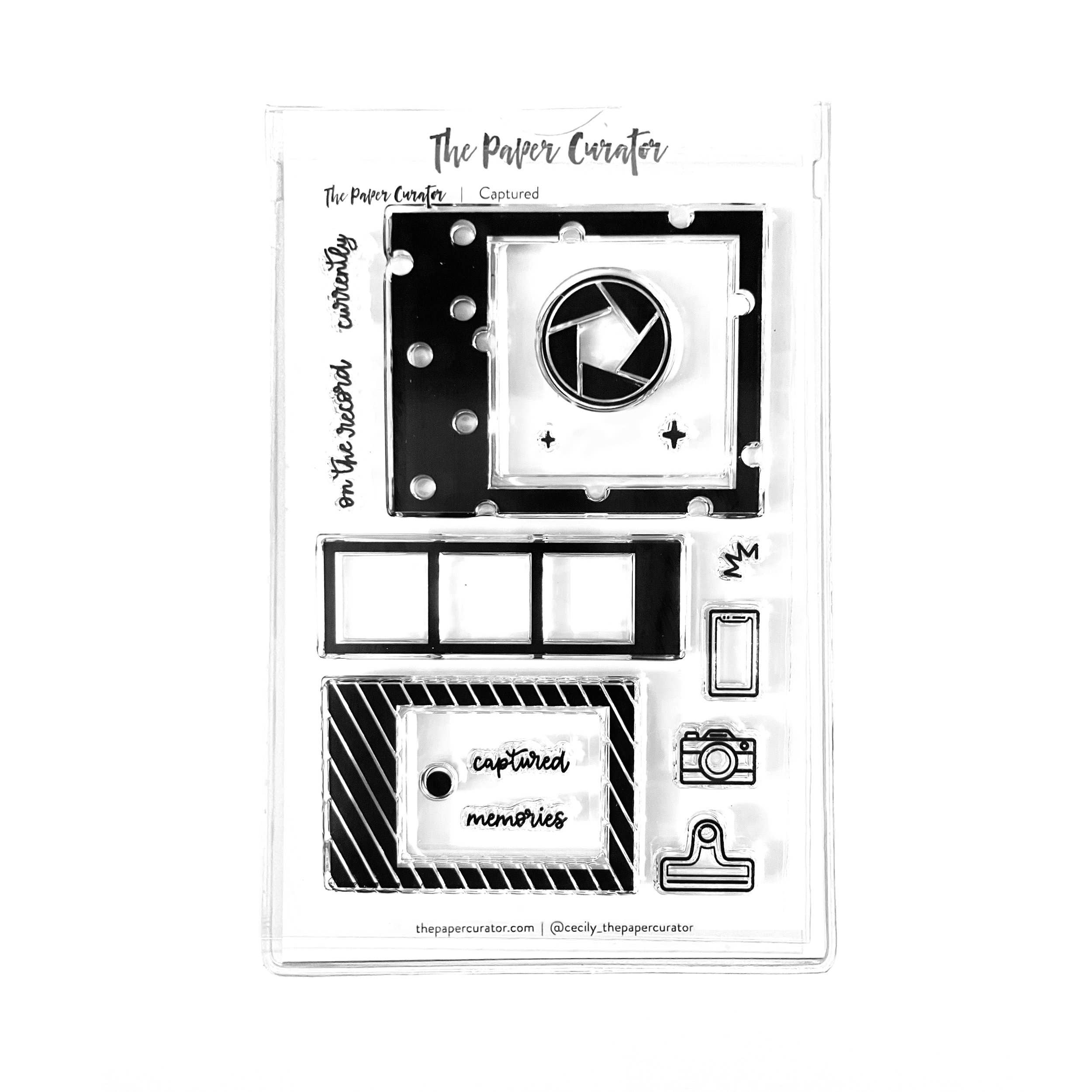 The Paper Curator – wholesale Rubber/decorative stamp – Captured 4x6" Stamp0
