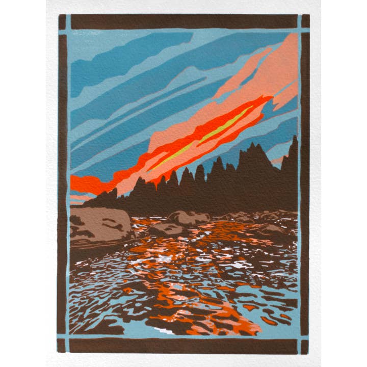 Impresión de Arte de la Puesta de Sol en el Deschutes para venta al por mayor de PrintsOnTheTrail