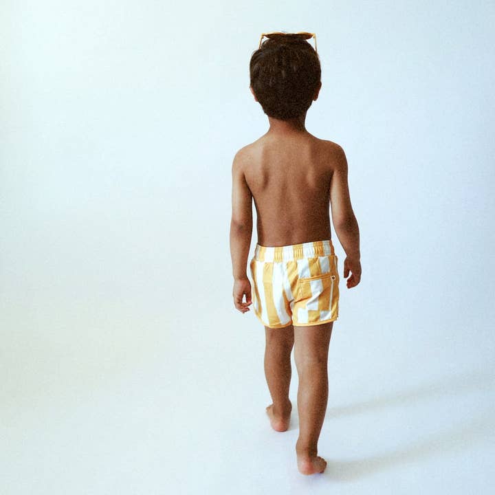 Minimalist Folk Co. - Wholesale Swim Shorts - Kids - MA-ME-MI | BOARDSHORTS | STRIPED MUSTARD4