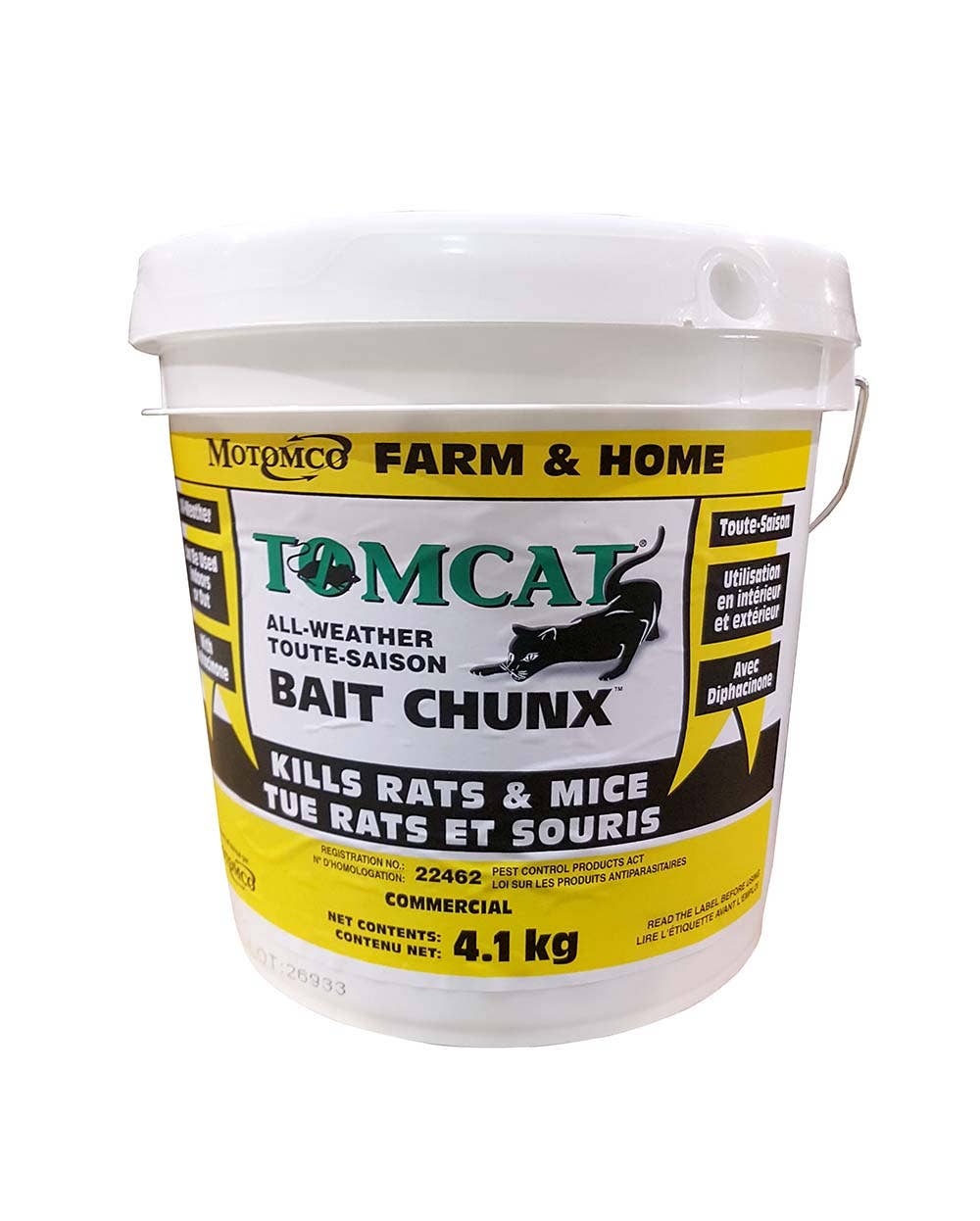 RodenticideCanada.com - Wholesale Insect Repellent - Motomco Tomcat All Weather Bait Chunx rat mouse rodent 4.1 kg