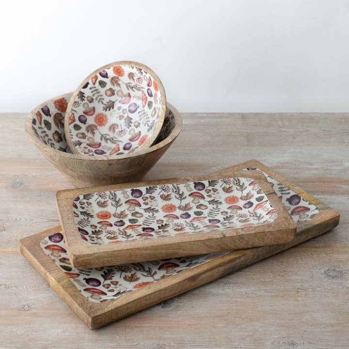 Gainsborough Giftware - Wholesale Wreath - Autumnal Wooden Bowl, 17cm