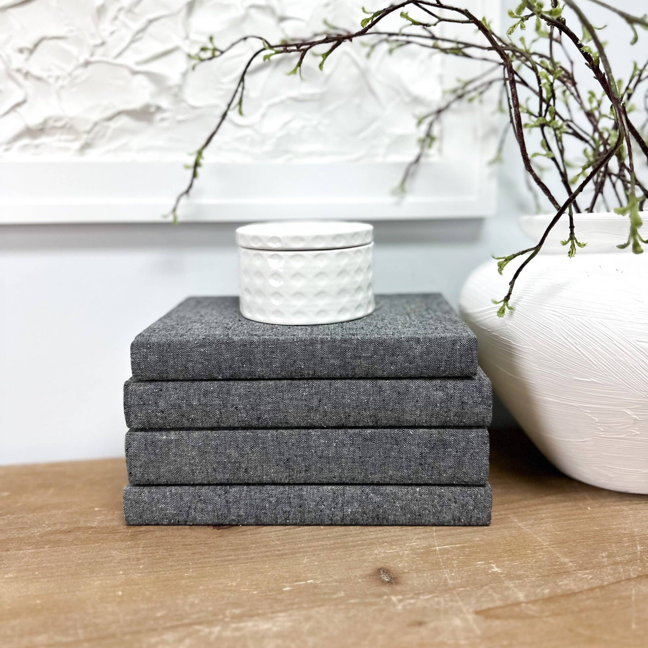 The House of Elements - Wholesale Decorative Tabletop Object - Gray Books for Home Decor - Shelf Decor - Decorative Books1
