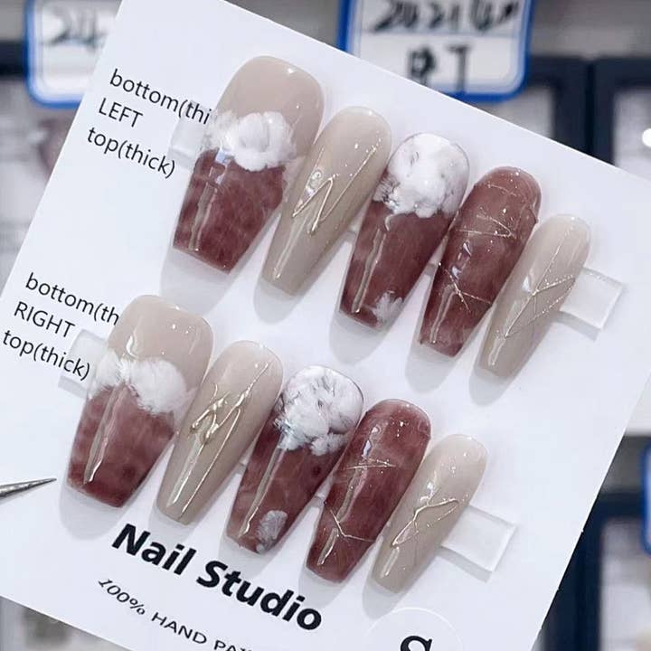 handgemachte Press on Nails 2451 für den Großhandel von foamboxnail