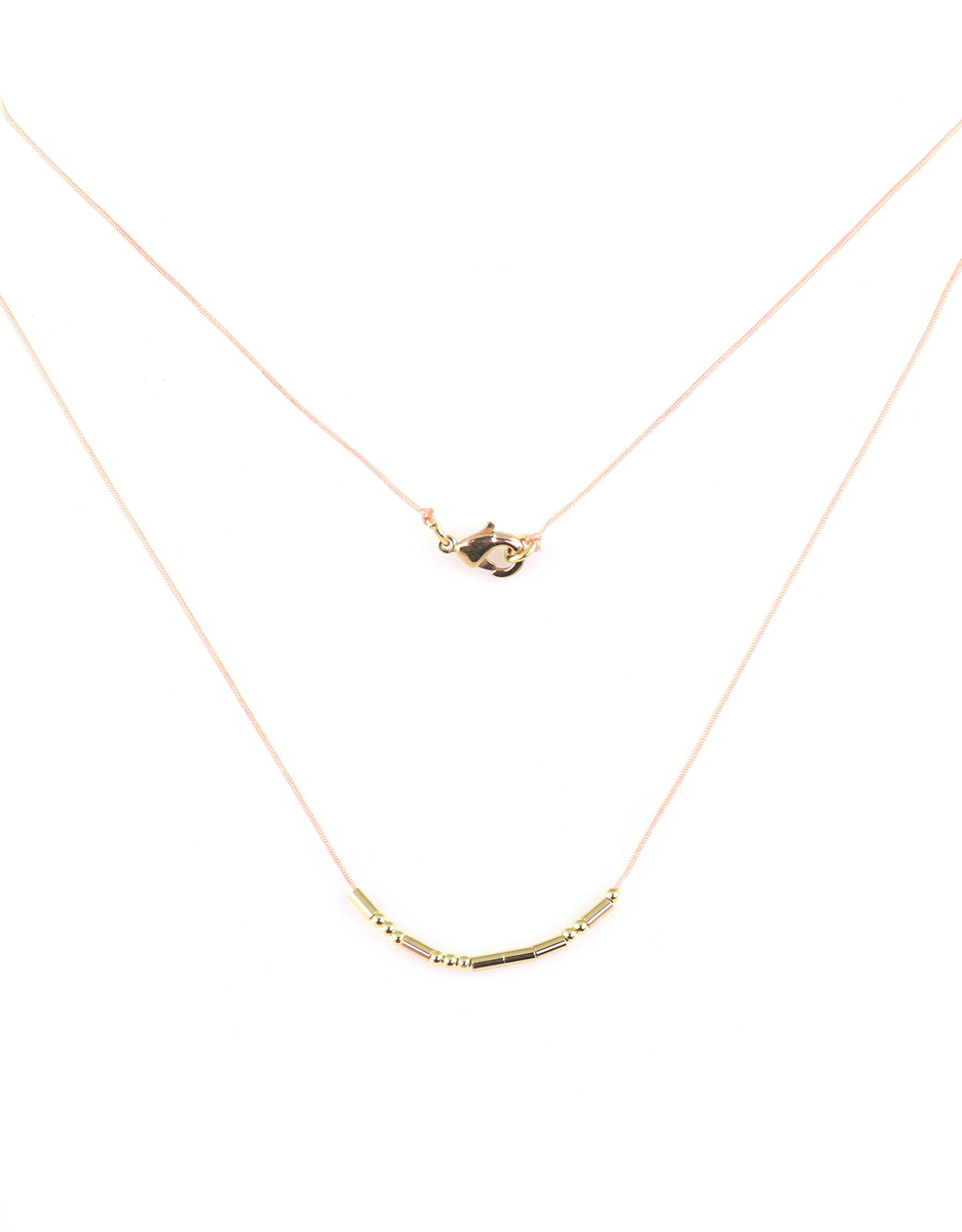 Lucky Feather - Wholesale Pendant/Charm Necklace - Morse Code Necklace - Gold - DREAMER2