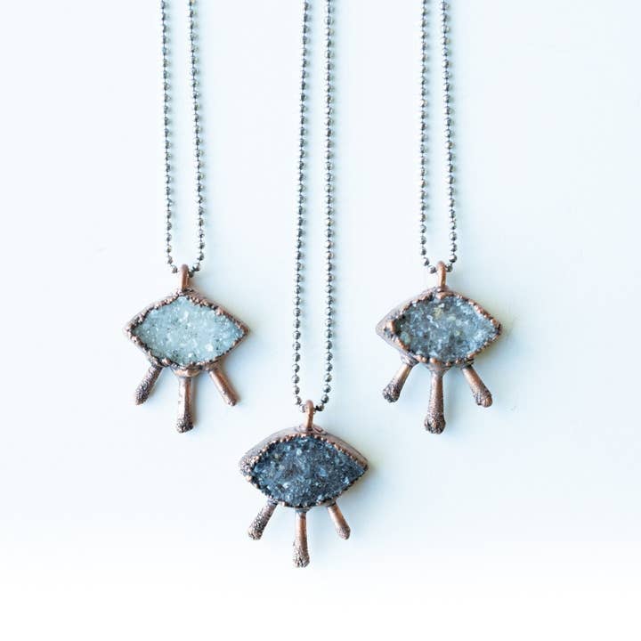Marquis Druzy-halsband | Naturligt druzy-hänge för wholesale av HAWKHOUSE