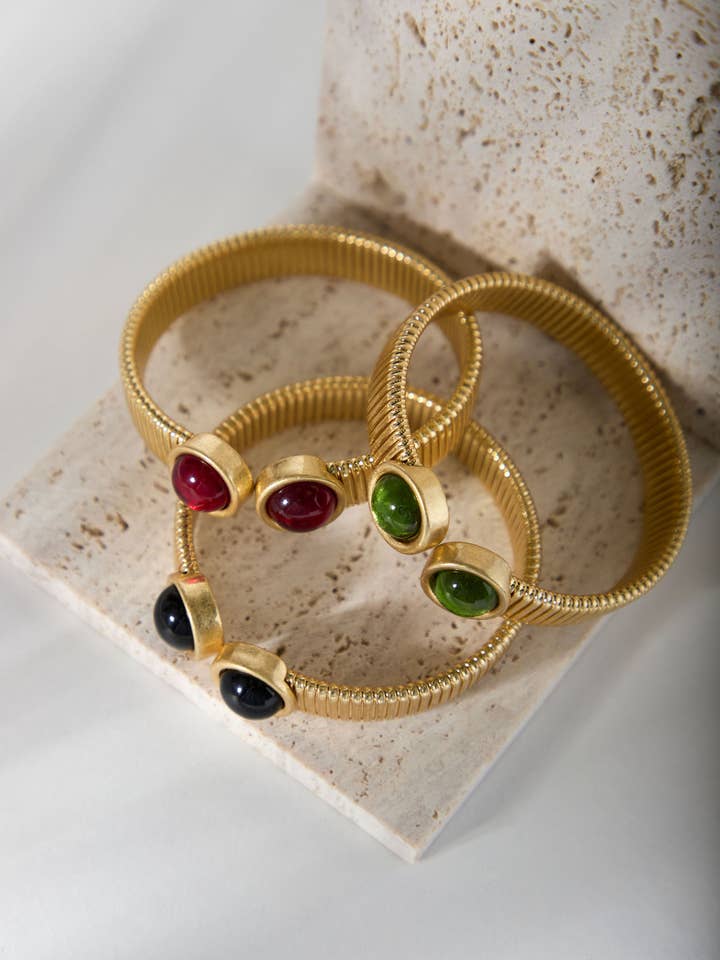 Stone Bangle Bracelet for wholesale by SAACHI