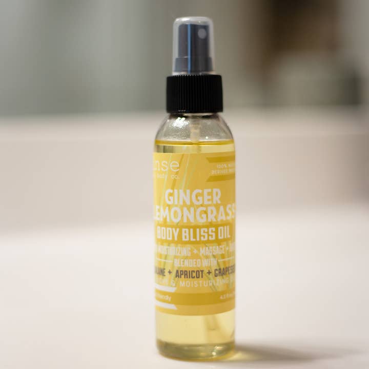Body Bliss Kropsolie | Ingefær Citrongræs | Fugtighed Hele Dagen for engroshandel hos Rinse Bath Body Inc