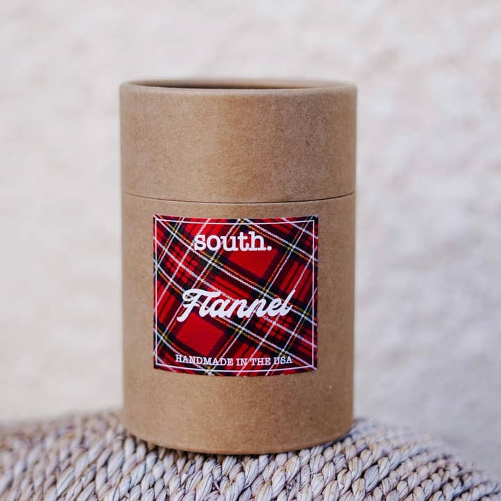 The South Candle - Wholesale Jar/Filled Candle - Flannel Scented Jar/Filled Candle - Bergamot, Mahogany, Musk