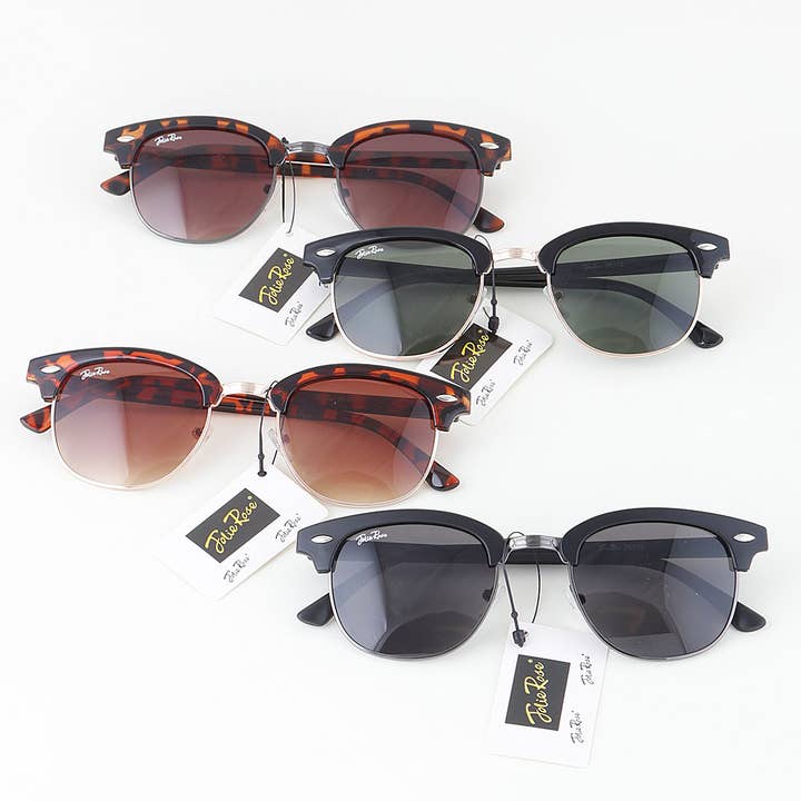MIX Classic Tortoise Clubmaster Sunglasses for wholesale on Faire