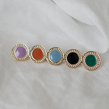 Pinza de pelo redonda de colores pequeña Joia para venta al por mayor de Bohomane