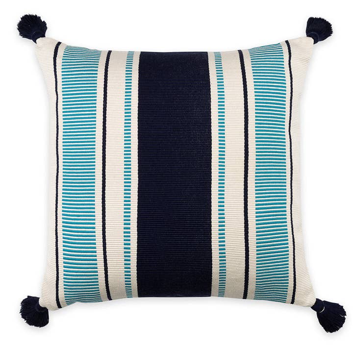 Cabana Stripe Pillow - Hand Woven for wholesale by Johanna Howard Home
