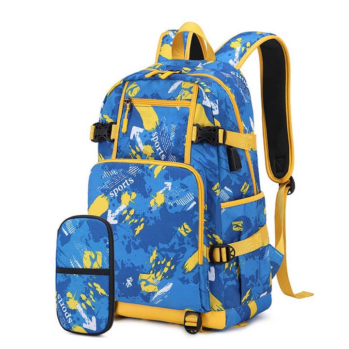 ACCITY - Wholesale Backpack - Kids - Boys’ Backpacks for School, 2-Piece Print Set_CWAB54694