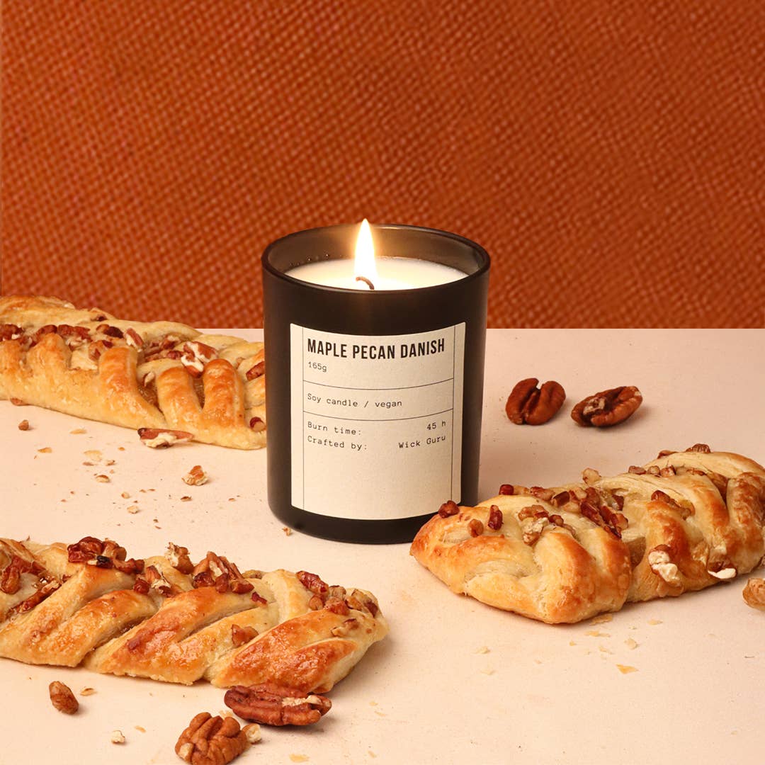 Wick Guru – wholesale Jar/filled candle – Maple Pecan Candle – Autumn Bakery Scent for Cosy Gifting