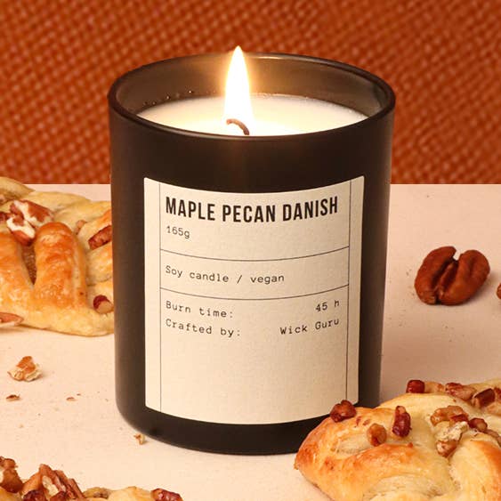 Wick Guru – wholesale Jar/filled candle – Maple Pecan Candle – Autumn Bakery Scent for Cosy Gifting0