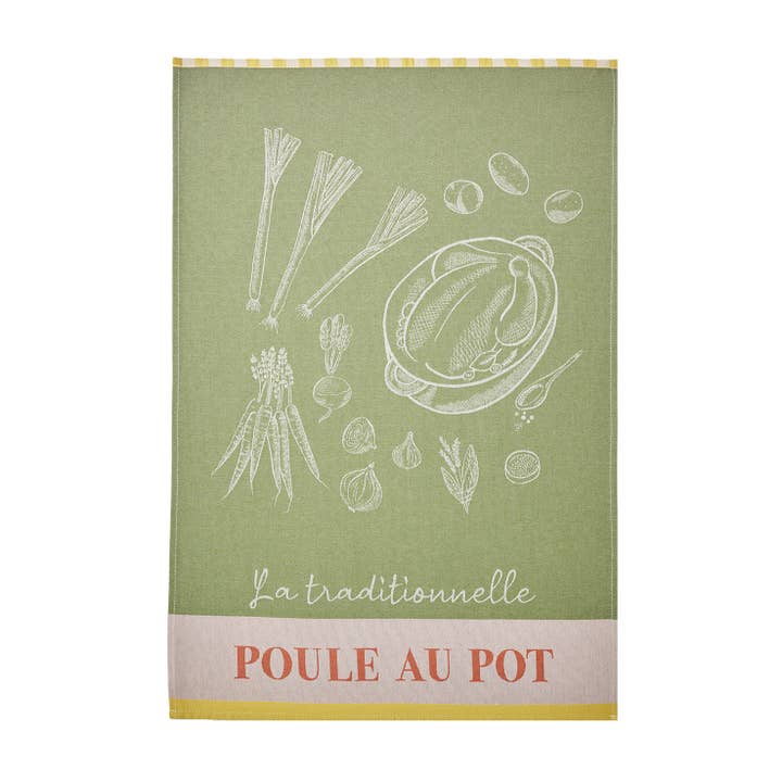 L'arte del pollo in pentola - Strofinaccio jacquard 50x75 in cotone per la vendita all'ingrosso da parte di Coucke