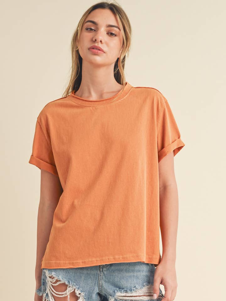 Camiseta de manga corta 8314DN Mali Baby Tee 1 para venta al por mayor de AEMI + CO