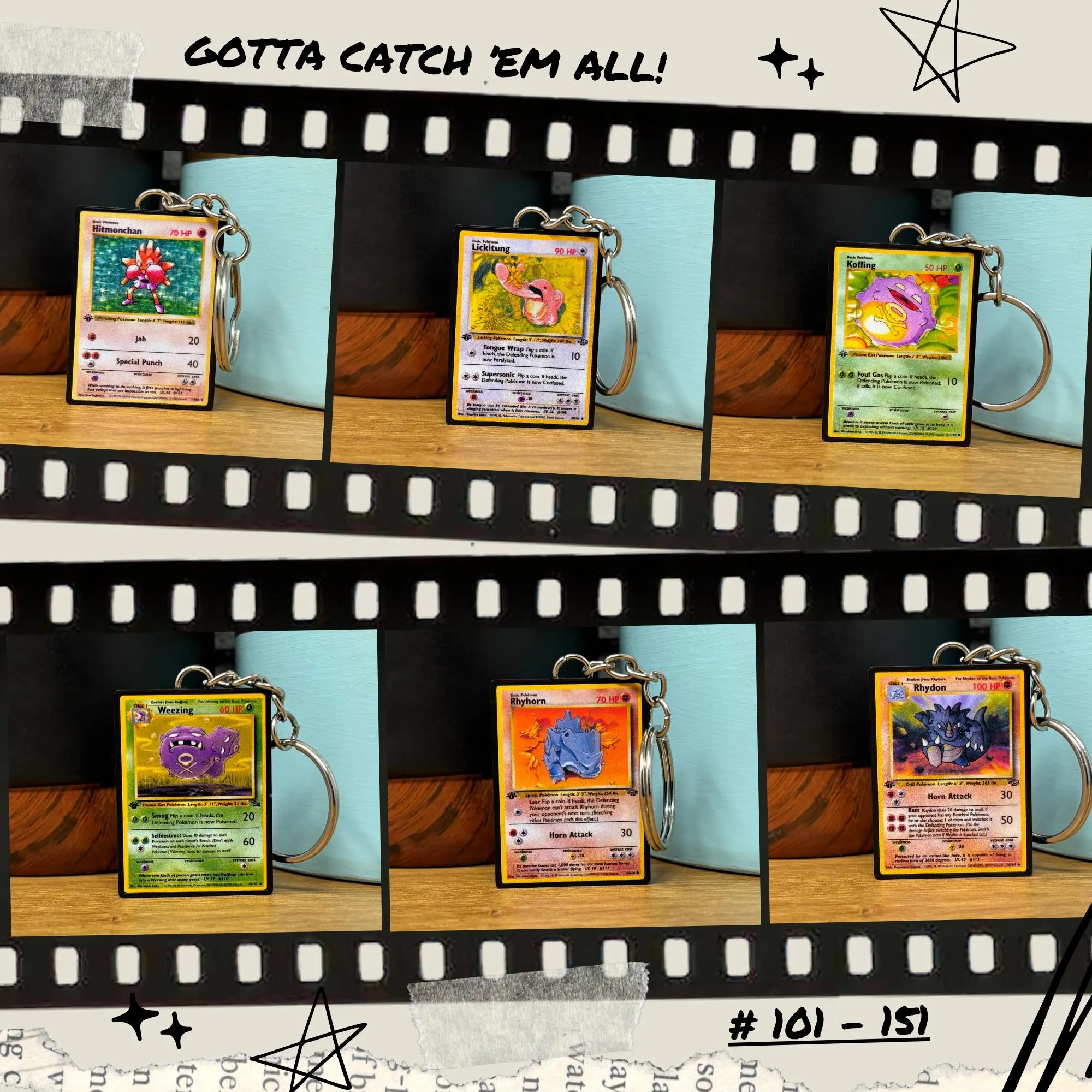 BitsyLabs - Wholesale Keychain - Unisex - Pokemon Card Keychains (101-151)3