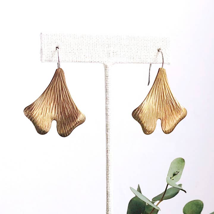 Gilded Flora: Ginkgo Earrings and other Purchase Wholesale gingko. Free Returns & Net 60 Terms on Faire trending on Faire.