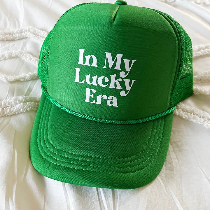 Maddon and Co - Wholesale Trucker hat – Women’s - Green "In My Lucky Era" St Patrick's Day Trucker Hat0