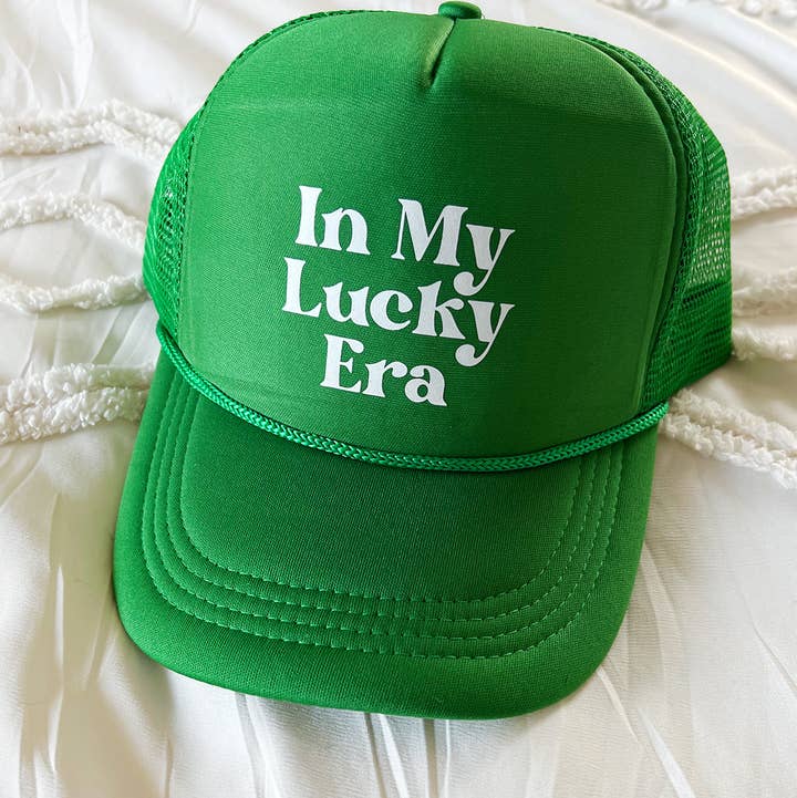 Maddon and Co - Wholesale Trucker Hat - Women's - Green "In My Lucky Era" St Patrick's Day Trucker Hat0