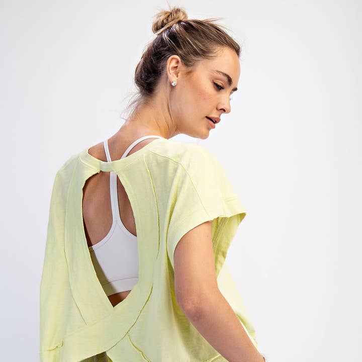 Rae Mode - Wholesale Shirt - Women's - COTTON SLUB OPEN BACK TOP29