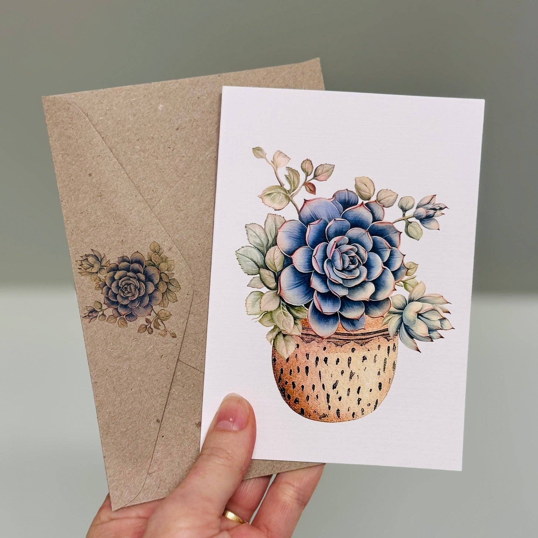 Scattered Seed Co - Wholesale Everyday greeting card - SUCCULENTS in Pots greeting cards set of 42