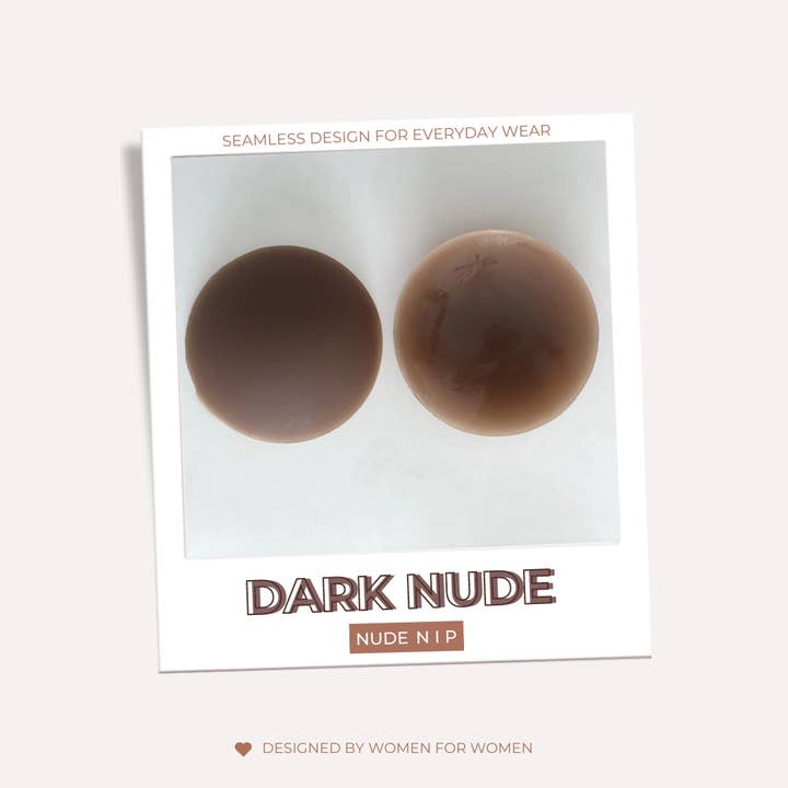 NUDE NIP - Wholesale Nipple Pasties - Women's - No-Show Silicone Adhesive Nipple Covers- Reusable, Washable, Seamless Fit4