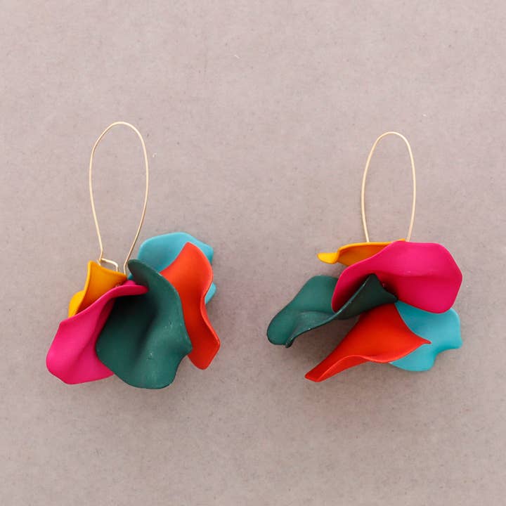 Dangling Petal Resin Earrings for wholesale by Sonata