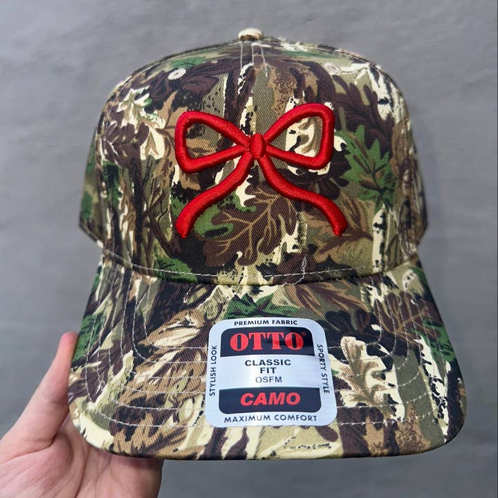Pyramid Printing & Promotional - Wholesale Hat Accessory - Women's - Camo Bow Embroidered Trucker Hat2