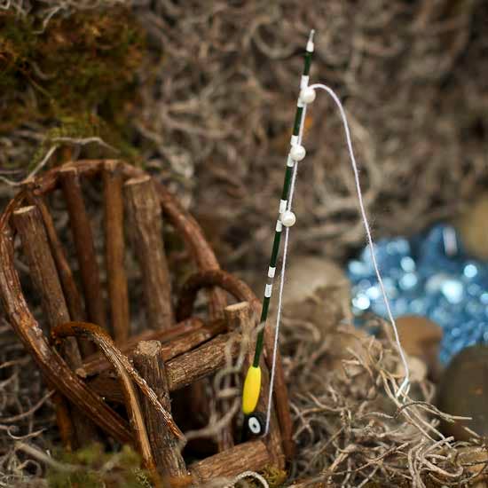 Factory Direct Craft - Wholesale Decorative Tabletop Object - 5-7/8" Miniature Fishing Pole1