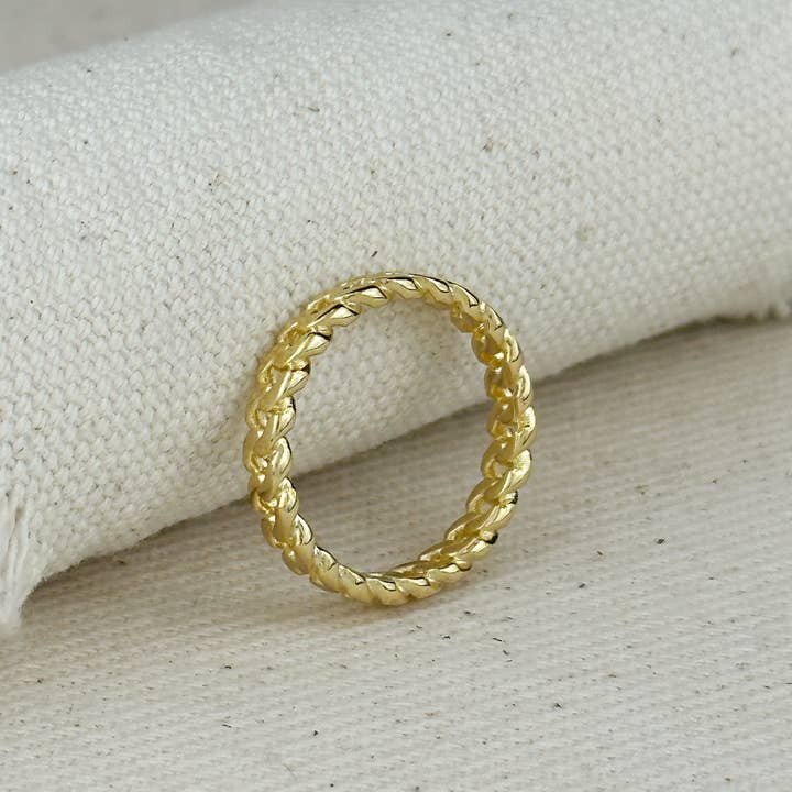 GoldFi - Wholesale Kettingringen - 18-karaats gouden gevulde Cubaanse kettingring van 2,5 mm3