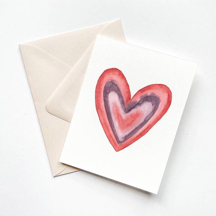 Rainbow Heart Valentine's Card for wholesale by BrodieBee