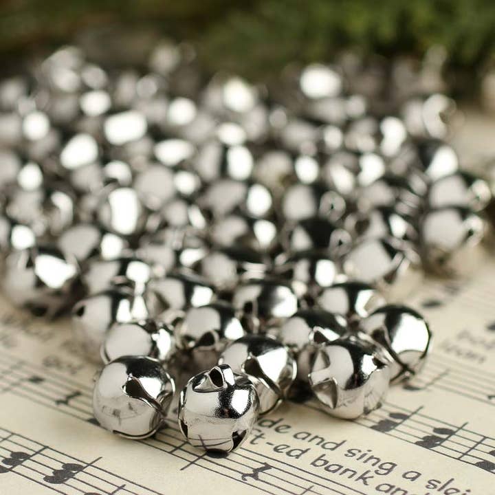 Factory Direct Craft - Wholesale Ornament set - 13mm Silver Jingle Bells (Pack of 144 bells)