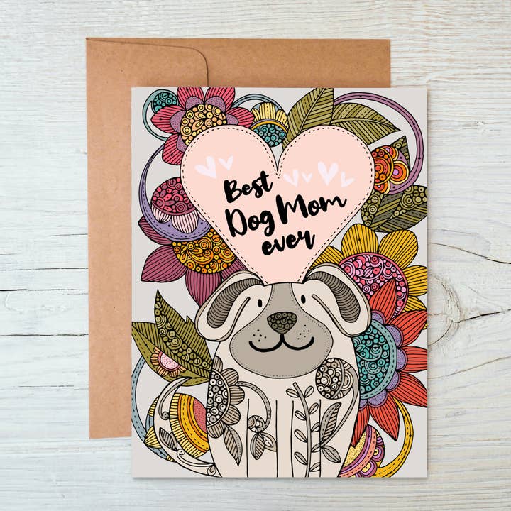 Tarjeta de felicitación Best Dog Mom para venta al por mayor de Valentina Harper