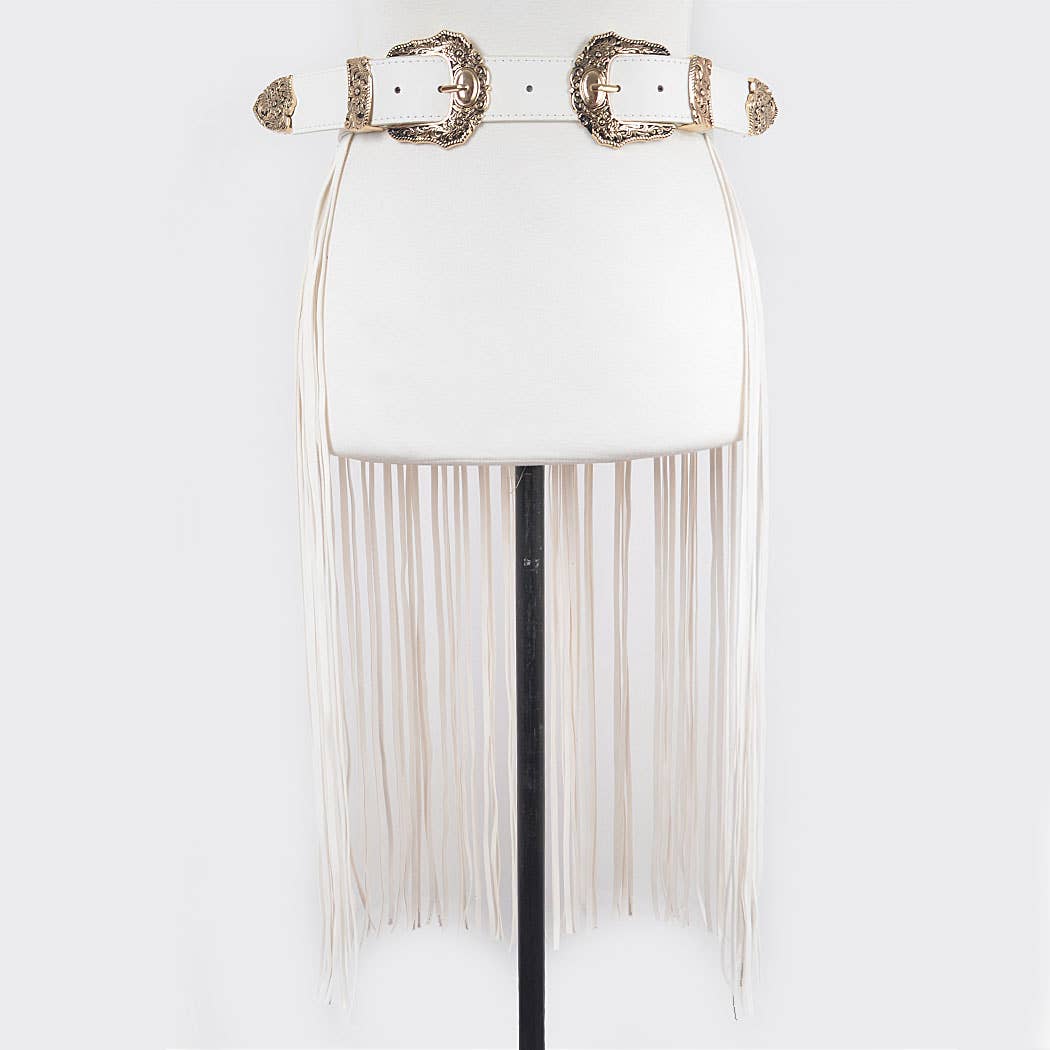 3AM BY H&D ACCESSORIES - Wholesale Belt - Women's - Double Buckle Curtain Fringe Belt2
