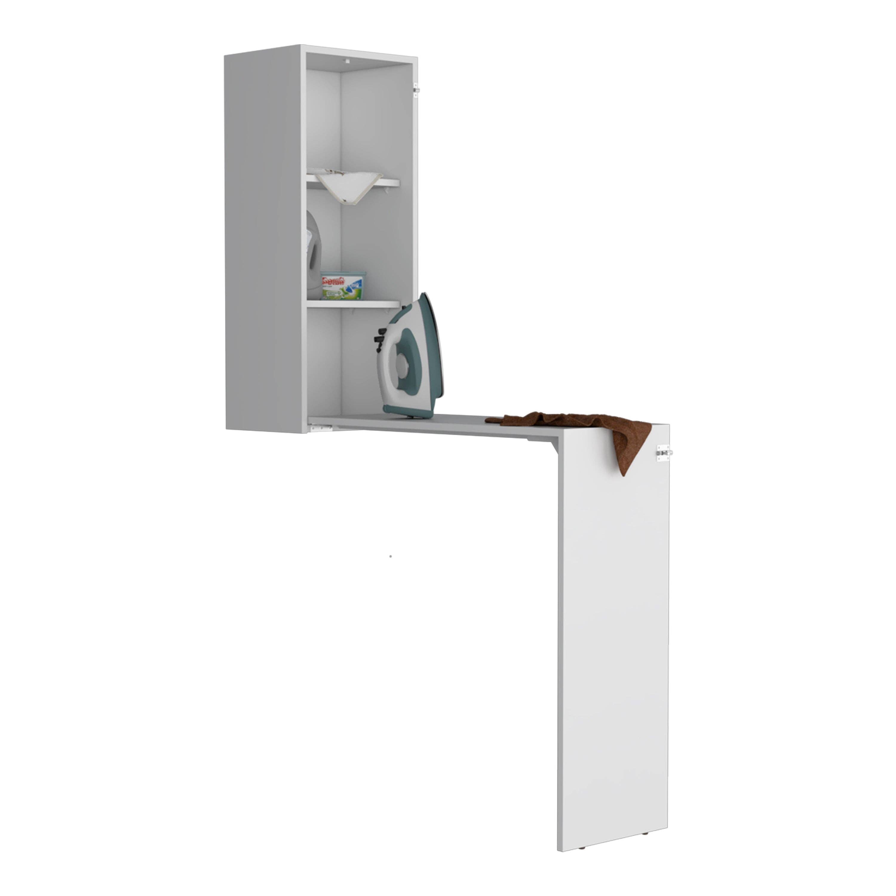 Branco Mesa de ferro dobrável de parede para mudroom para venda a revendedores na Faire3