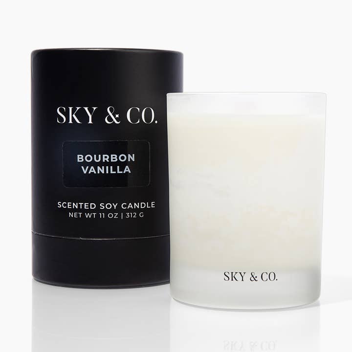 Bourbon Vanilla - Wooden Wick Candle for wholesale by Sky and Company