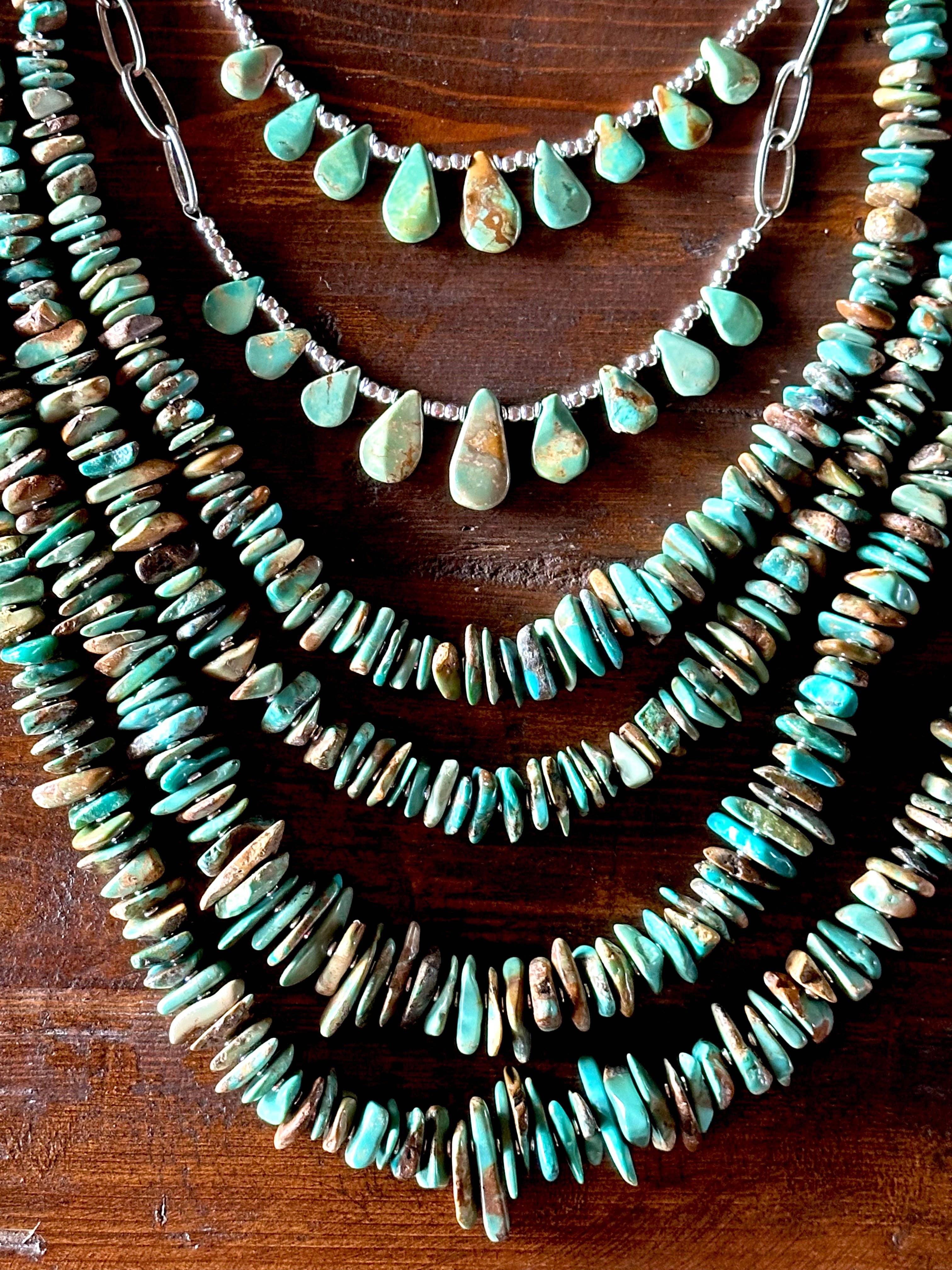 Fleurdesignz Western Jewelry - Wholesale Pendant/Charm Necklace - Natural Turquoise Chip Necklace, Layering Necklace, Stacked Necklace4