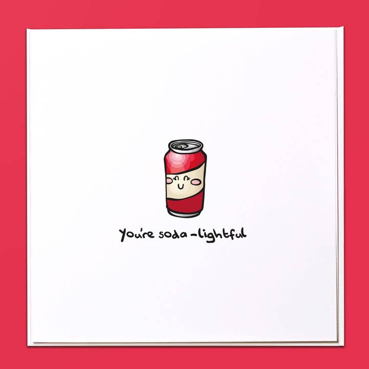 Du bist sprudel-leichtvoll Grußkarte für den Großhandel von The Crafty Giraffe