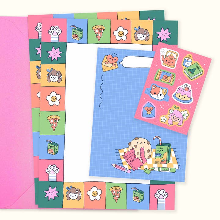 Ivna Lins - Wholesale Stationery/Notecard Set - Comfy Letter Writing Set - Cute & Cozy Stationery Kit