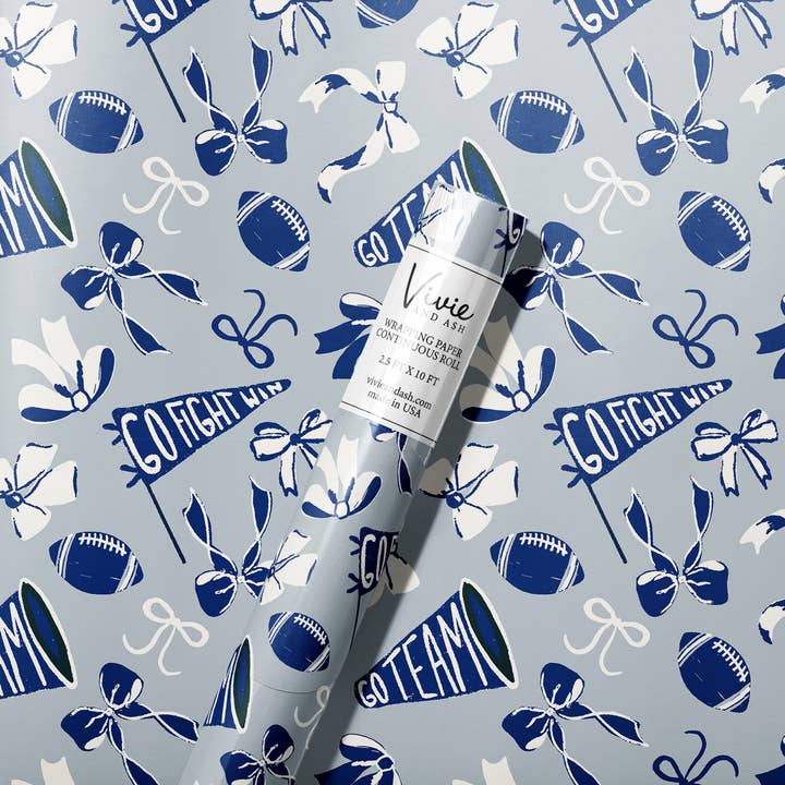 Vivie and Ash - Wholesale Wrapping Paper Roll - Custom Team Colors Wrapping Paper Roll0