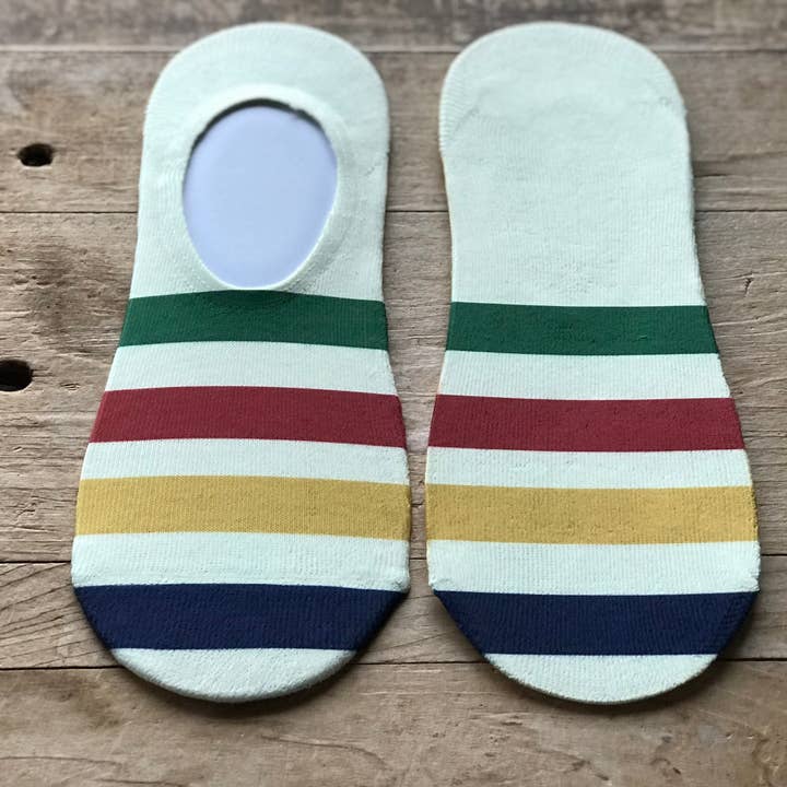Simply Me • Gentlemen Est. 2017 LLC - Wholesale Socks - Unisex - Hudson’s Bay Stripes Inspired No-Show Socks3