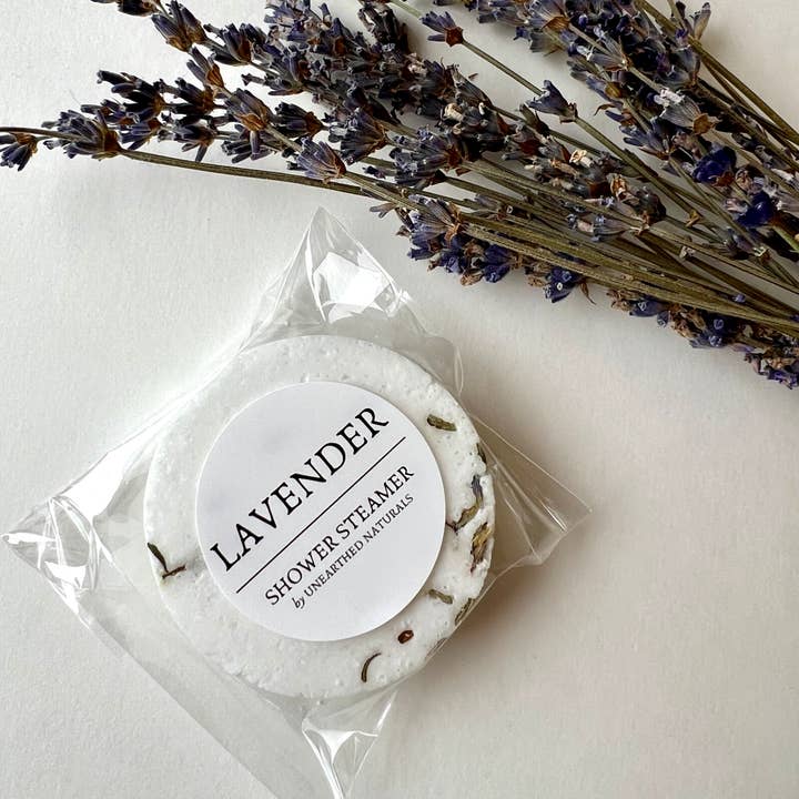 Unearthed Naturals - Wholesale Shower Steamer/Bomb - Lavender Shower Steamers | Botanical Aromatherapy