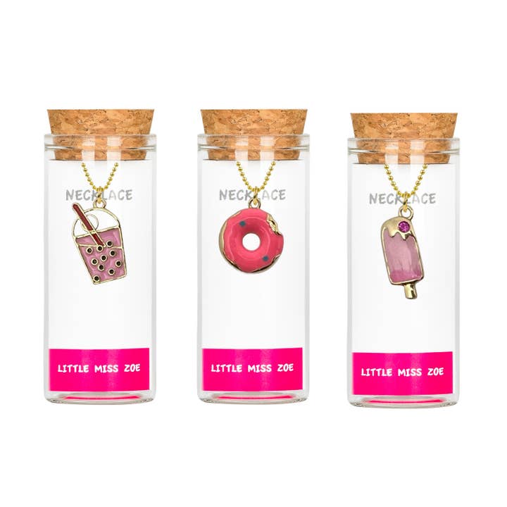 Little Miss Zoe - Wholesale Kids Necklace - Kids - Kids Charm Necklace in a glass bottle - Collection Set5