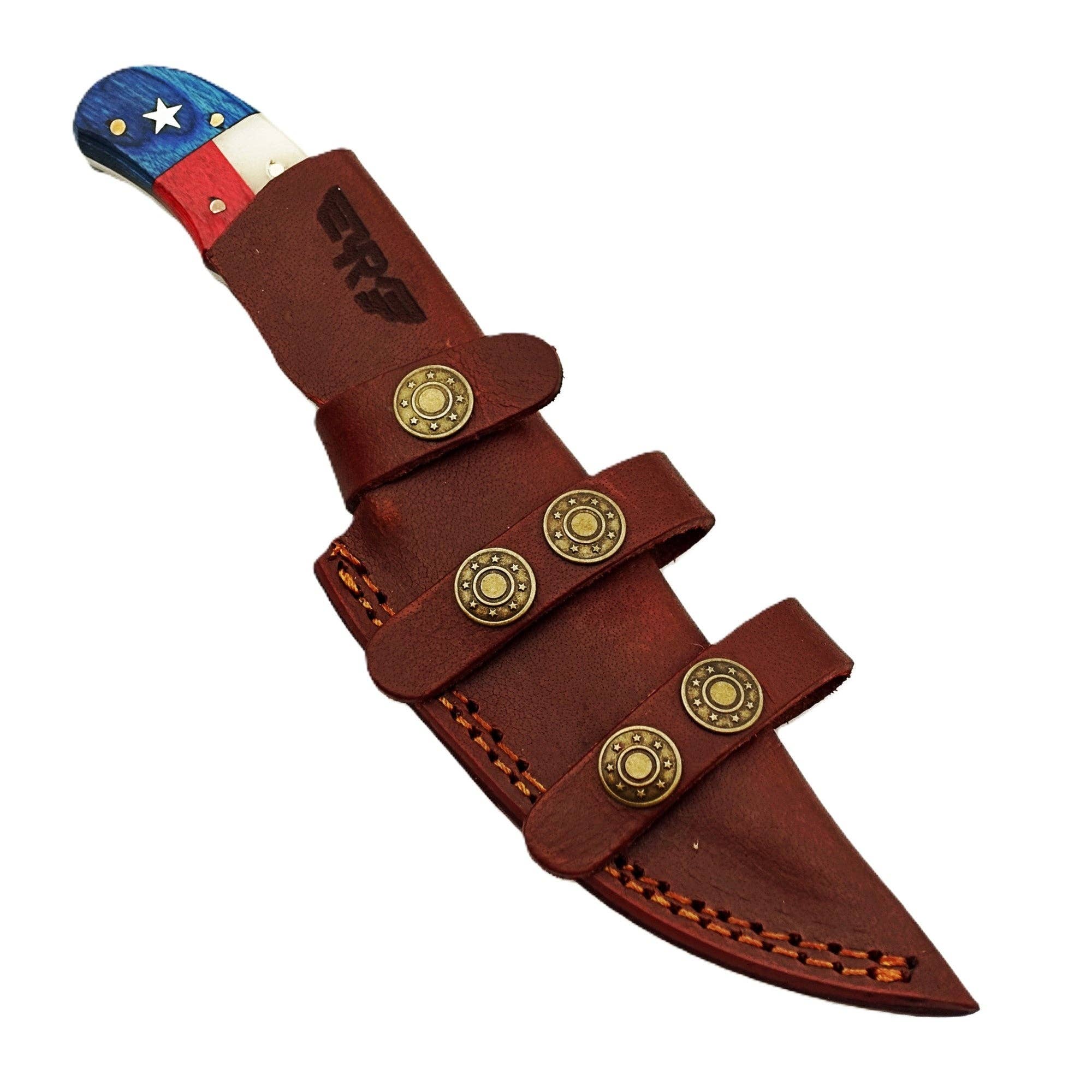 Ruddock Bros. LLC - Vendita all'ingrosso Coltellino tascabile/portacoltellino - Coltello da Caccia Lone Star - Lama Fissa - Acciaio Inossidabile5