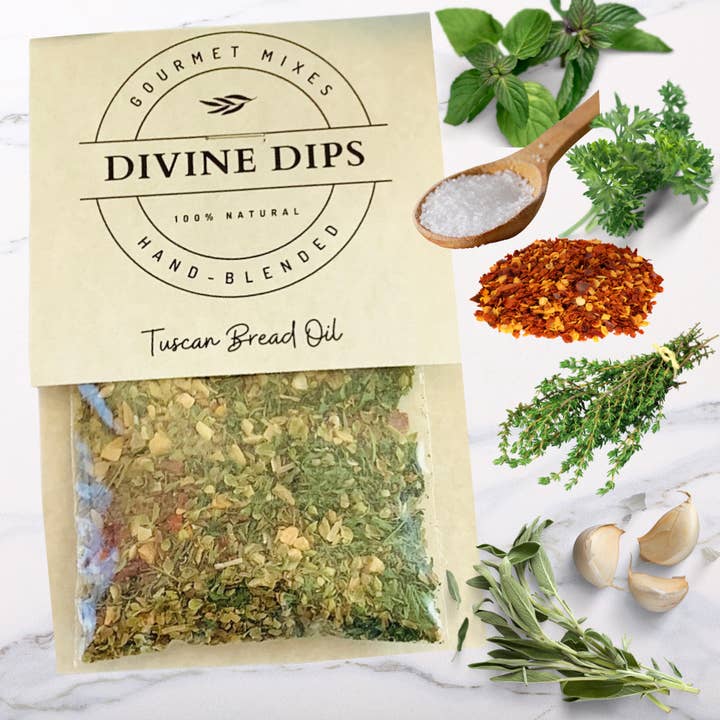 Divine Dips - Wholesale Dip - Tuscan Seasoning Dip Mix & Oil Blend1