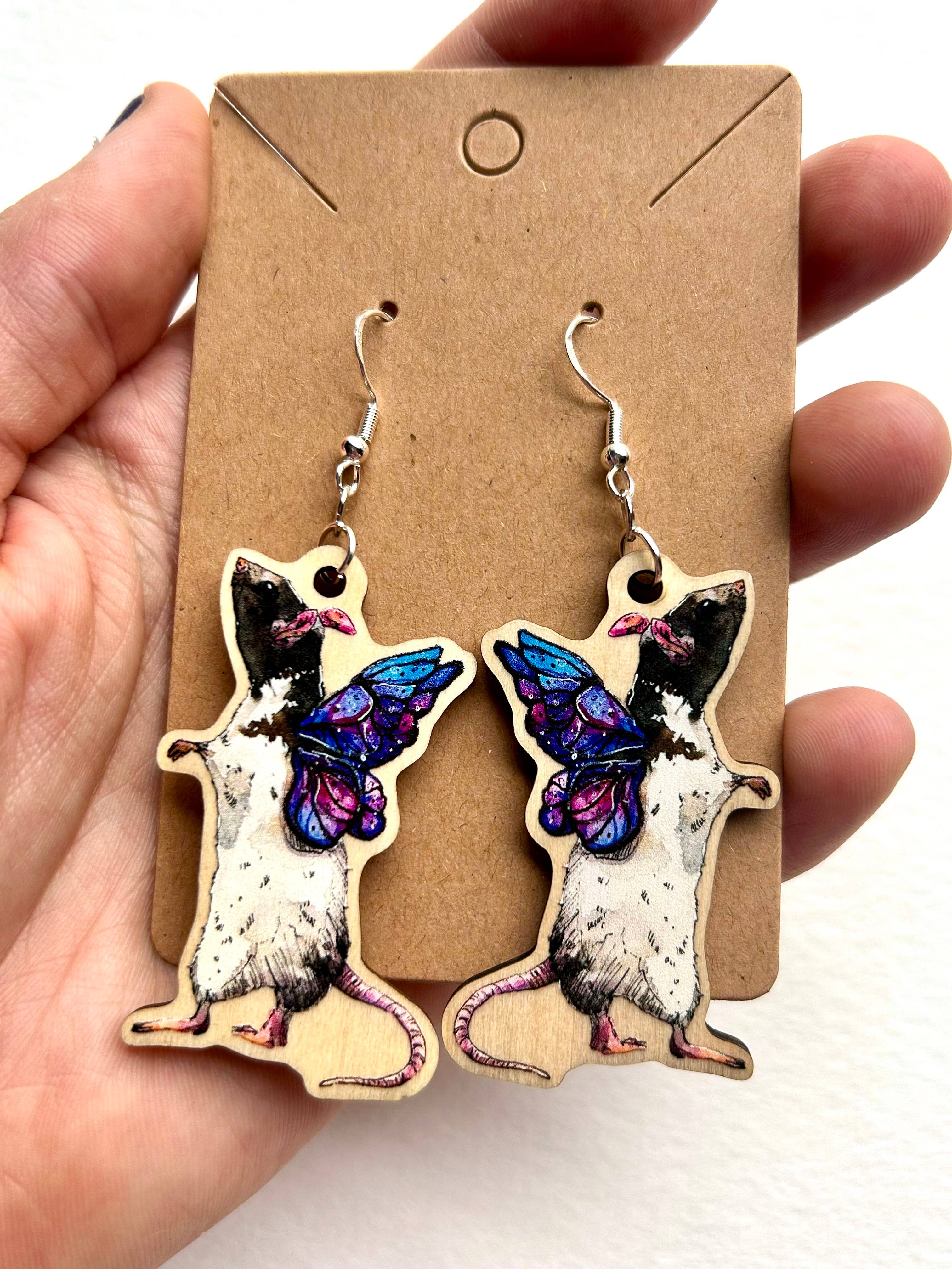 Aquabun - Wholesale Dangle Earrings - Rat Fairy Earrings